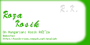 roza kosik business card